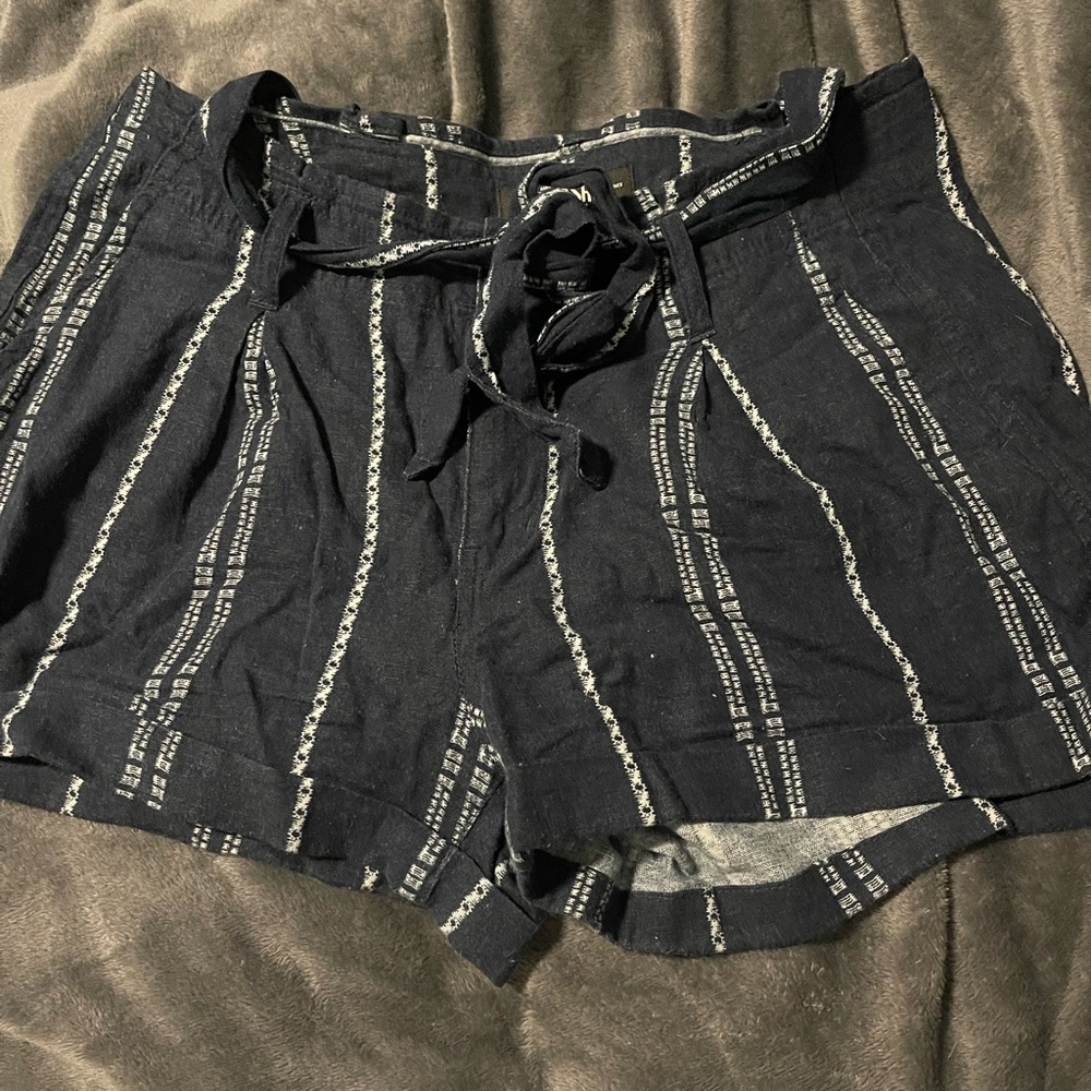 Striped Paperbag Shorts